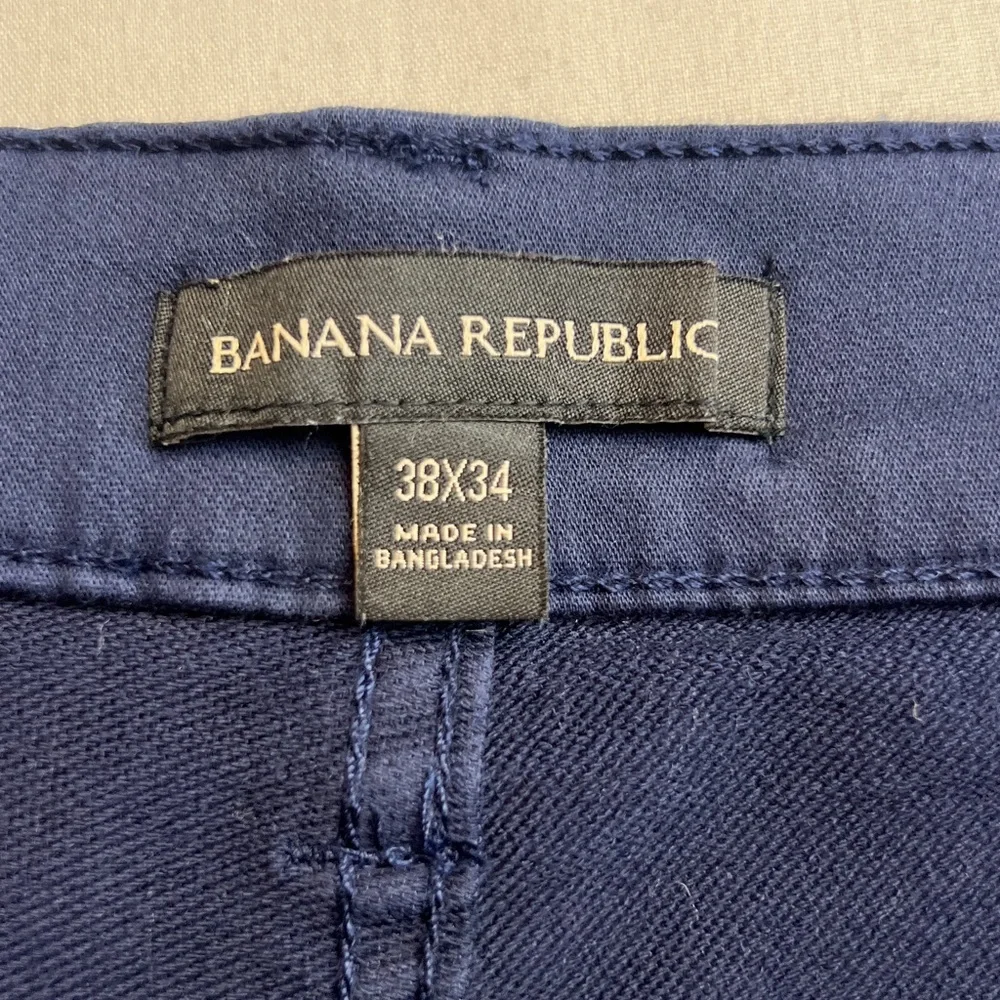 Banana republic men's navy blue stretch chino or traveler pants SZ 38